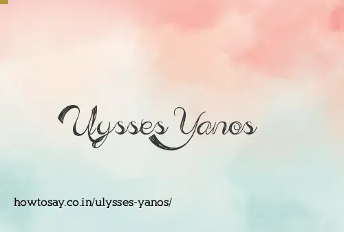Ulysses Yanos