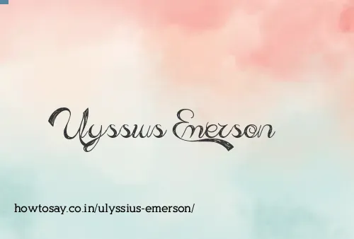 Ulyssius Emerson