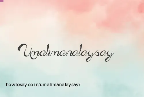 Umalimanalaysay