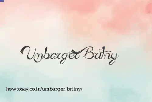 Umbarger Britny