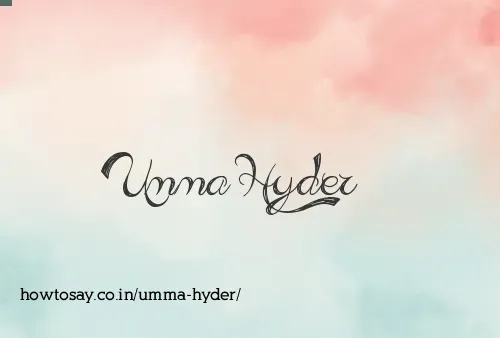 Umma Hyder