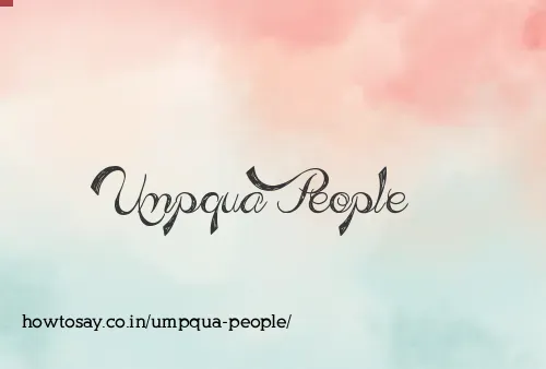 Umpqua People