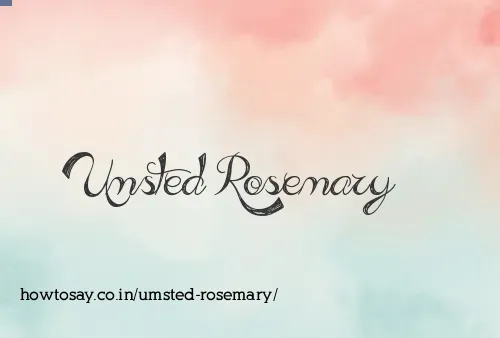 Umsted Rosemary
