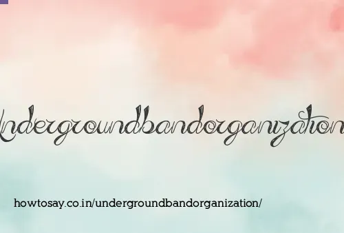 Undergroundbandorganization