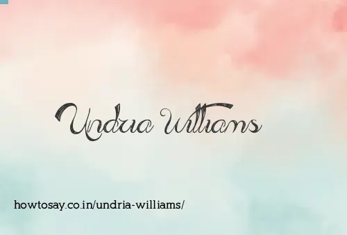 Undria Williams
