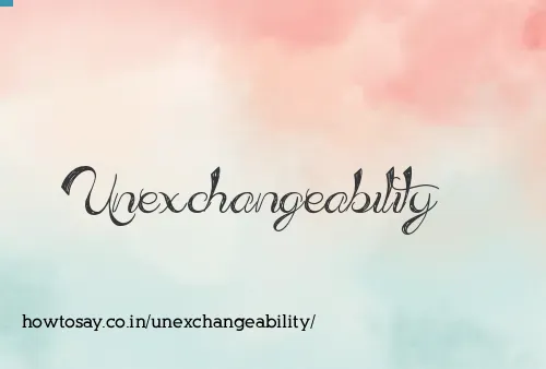 Unexchangeability