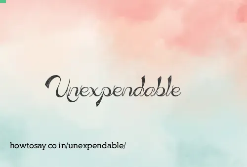 Unexpendable