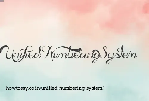 Unified Numbering System