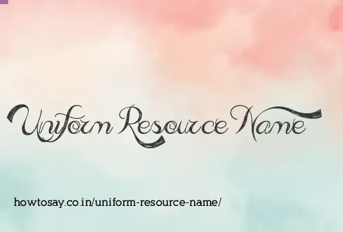 Uniform Resource Name