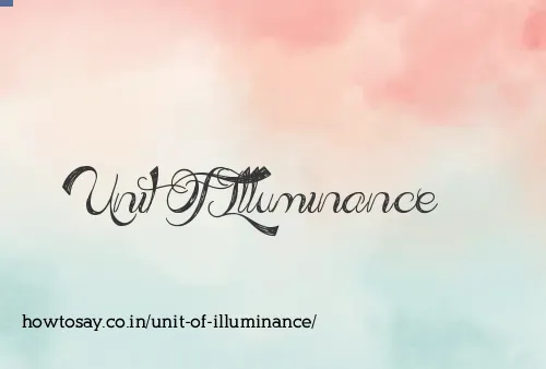 Unit Of Illuminance