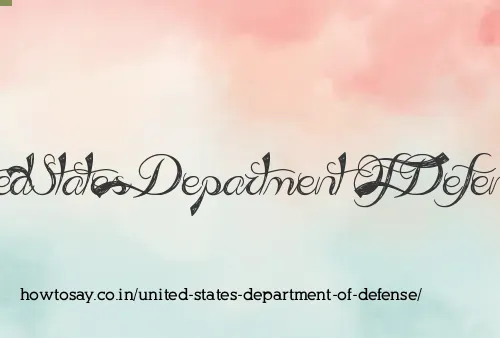 United States Department Of Defense