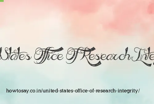 United States Office Of Research Integrity
