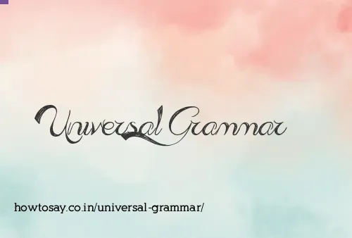 Universal Grammar
