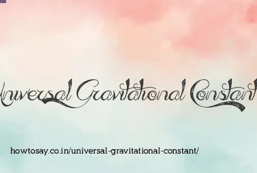 Universal Gravitational Constant