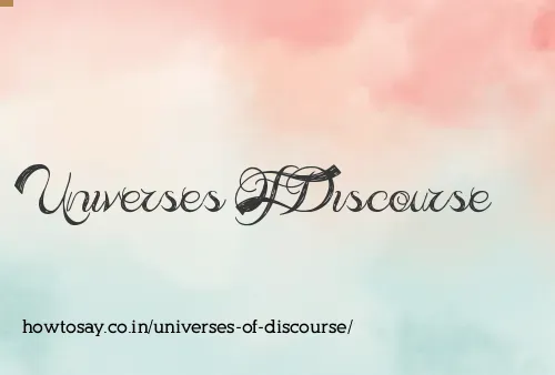 Universes Of Discourse