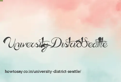 University District Seattle