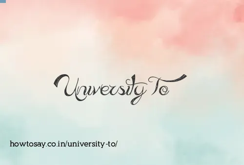 University To
