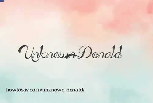 Unknown Donald