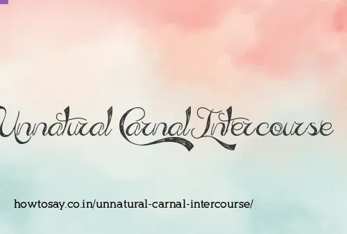 Unnatural Carnal Intercourse