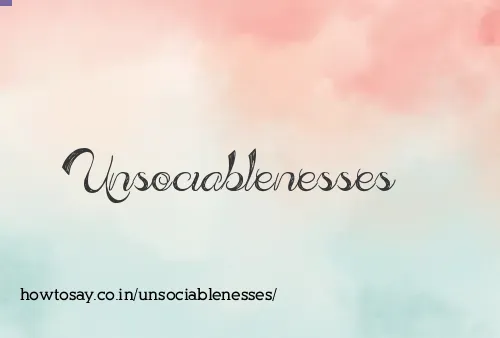 Unsociablenesses
