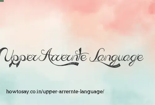 Upper Arrernte Language