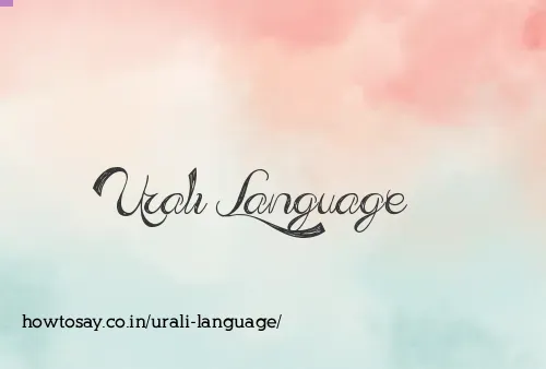 Urali Language