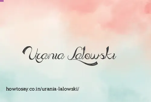 Urania Lalowski