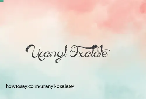 Uranyl Oxalate