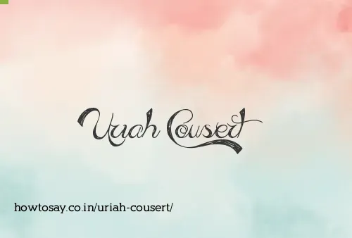 Uriah Cousert