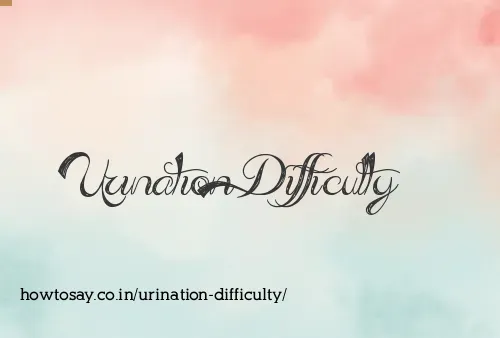 Urination Difficulty
