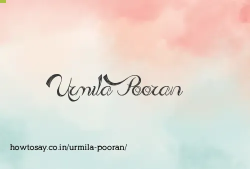 Urmila Pooran