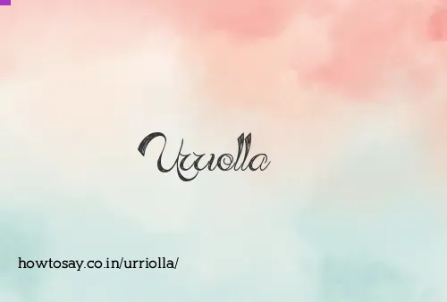 Urriolla