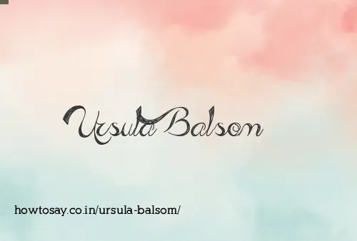 Ursula Balsom