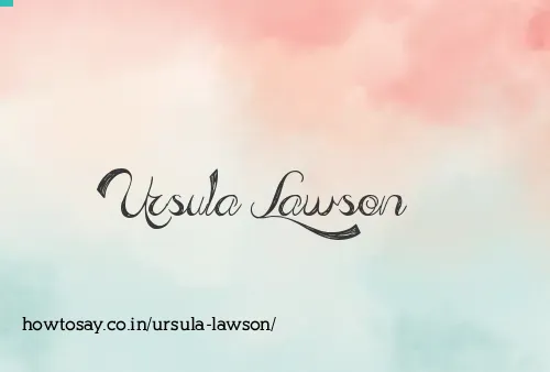 Ursula Lawson