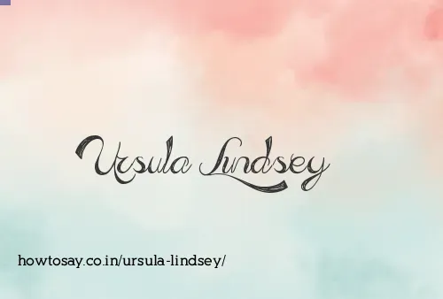 Ursula Lindsey