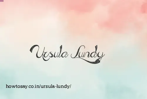 Ursula Lundy