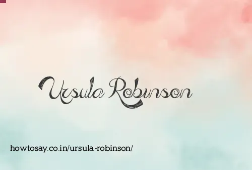 Ursula Robinson