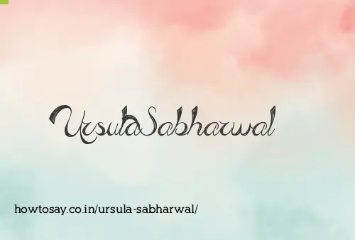 Ursula Sabharwal