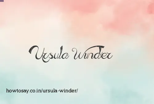 Ursula Winder