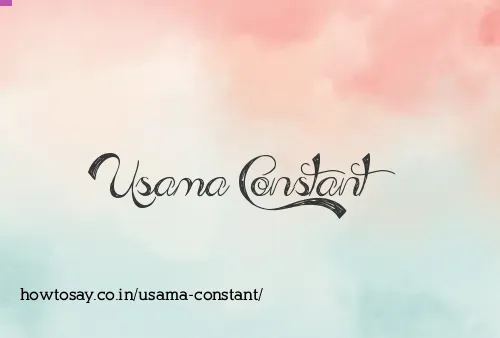 Usama Constant