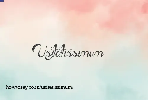 Usitatissimum