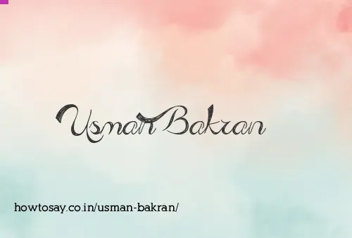 Usman Bakran