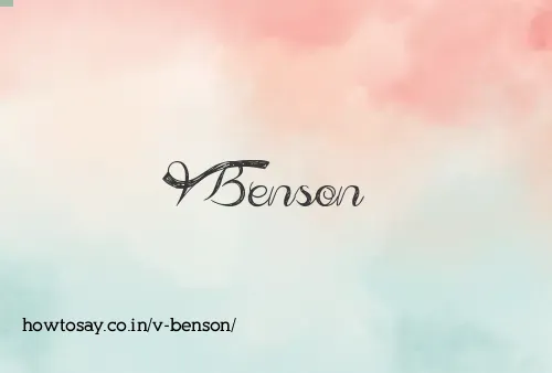 V Benson