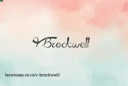 V Brockwell