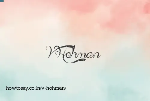 V Hohman