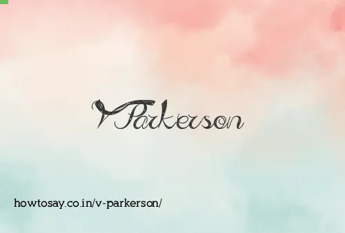 V Parkerson