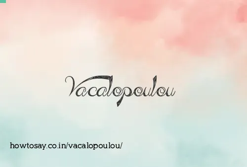 Vacalopoulou