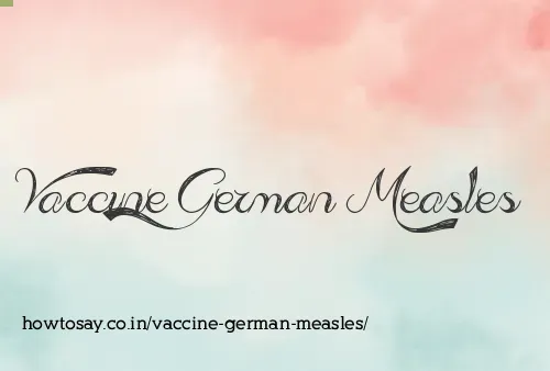Vaccine German Measles