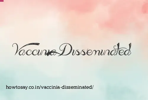 Vaccinia Disseminated