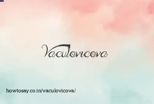 Vaculovicova